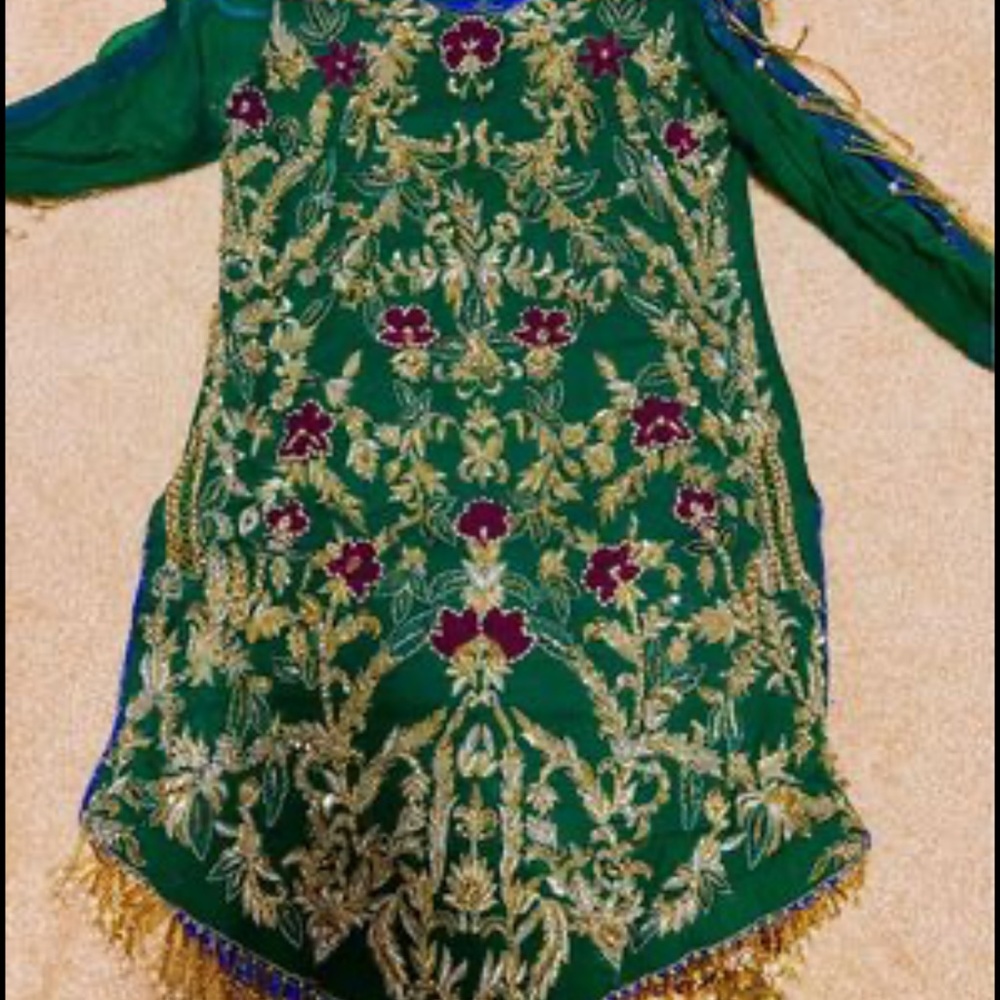 Heavy embroidered dress for wedding